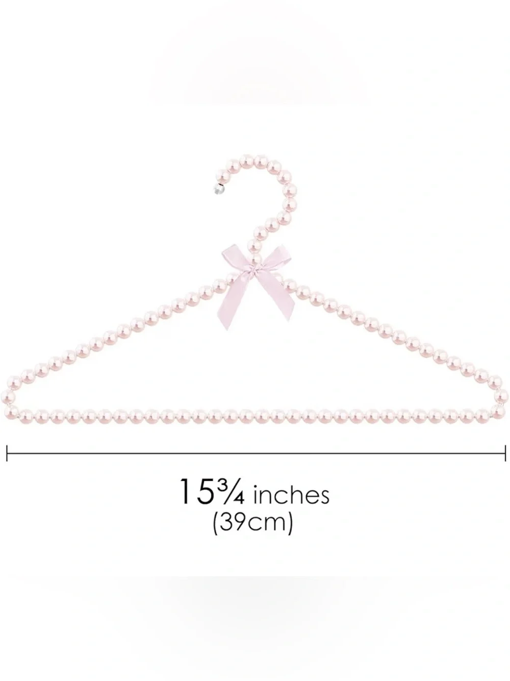 SET OF 3 Pink Faux Pearl Decorative Clothes Hanger